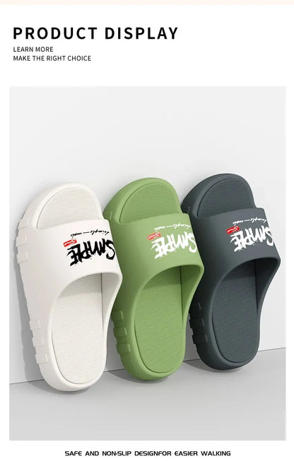 Men's Slippers Summer New Indoor Bathroom Shower Anti Slip Cool Slippers for Women to Wear Externally ZYT2414