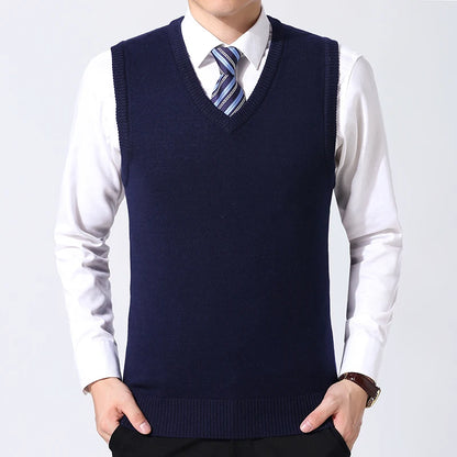 Men's Casual Sweater Vest Warm Comfortable Autumn Winter Fashion Outerwear