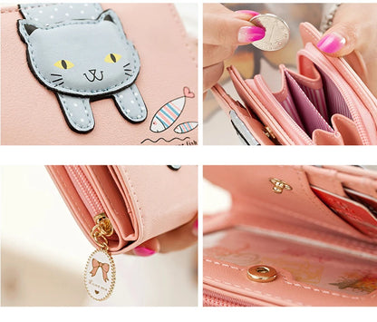 Wallest Women Purse Cute  Anime Wallet  Portable Small Luxury Wallets for Women Clutch Bag Carteras Para Mujer Coin Pocket