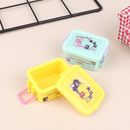 New 1PC 1/12 Dollhouse Mini Plastic Storage Box Model Dollhouse Home Life Scene Decoration Accessories For Kid Pretend Play Toy