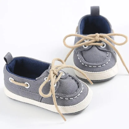 Walking Baby Shoes Sailor Formal Canvas Soft Sole Newborn Boy Girl Toddler Casual