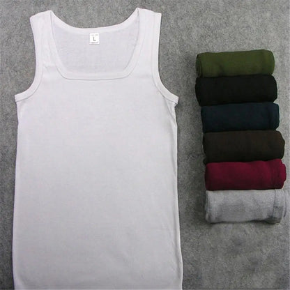 Summer Solid Square Neck Tank Top Cotton Black White Gray Women Men Plus Size Clothing Tank Singlets Sleeveless Fitness Vest