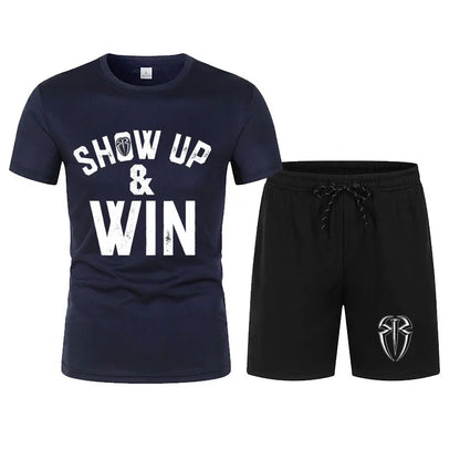 Men's Roman Reigns ''Acknowledge Me'' T-Shirt Shorts Set Summer Short Sleeve Man Overiszed Suits 2024 New Fashion Clothing Sets