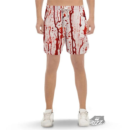 Men Summer Swimwear Beach Shorts Digital Print Blood Graphic Surf Board Shorts Men Swimming Trunks Quick Dry Beachwear