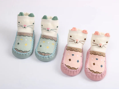 Children's Floor Socks Glue Non-slip Soft Soles Baby Boys and Girls Indoor Spring and Autumn Cartoon Cute Toddler Shoes