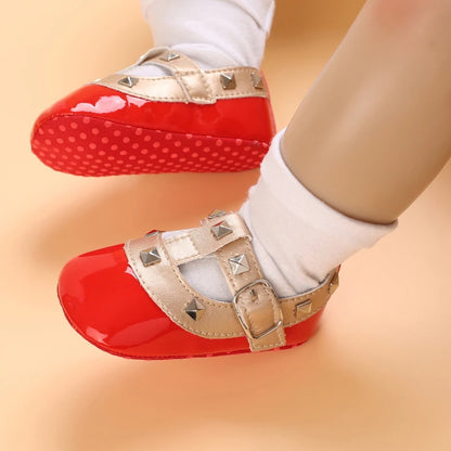 HAIZHIW 0-18Months Sweet Newborns Fashion Solid Color Casual Shoes Princess Shoes Soft-soled Sneakers 0-18 M Walking Shoes