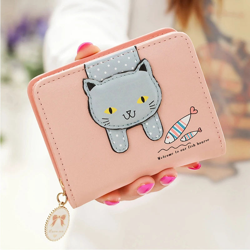 Wallest Women Purse Cute  Anime Wallet  Portable Small Luxury Wallets for Women Clutch Bag Carteras Para Mujer Coin Pocket