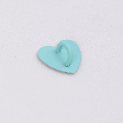 Kawaii Adhesive Metal Heart Phone Charm Holder Mobile Phone Case Finger Ring Stand Hooks Buckle Charms Clasp Accessories String