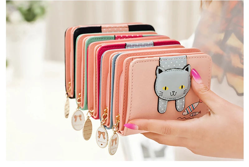 Wallest Women Purse Cute  Anime Wallet  Portable Small Luxury Wallets for Women Clutch Bag Carteras Para Mujer Coin Pocket