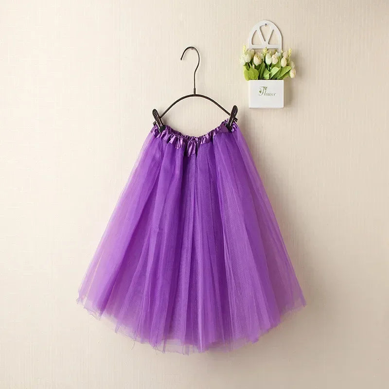 Women Summer Vintage Tulle Skirt Adult Fancy Ballet Dancewear Party Costume Ball Gown Mini Skirt