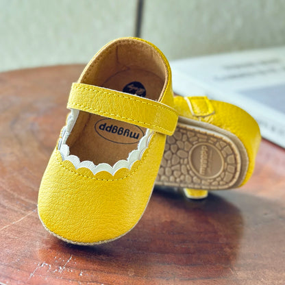 New Baby Shoes Baby Boy Girl Shoes Leather Rubber Sole Anti-slip Toddler First Walkers Infant Crib Shoes Newborn Girl Moccasins