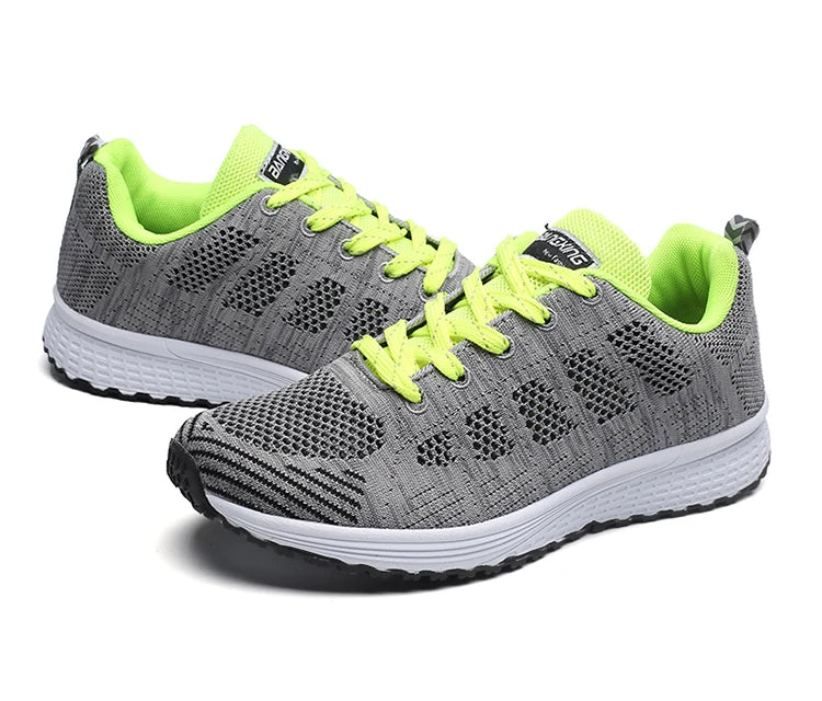 New Sneakers For Women Breathable Fashion Trainers Plus Size Women Sneakers Mesh Fabric Lace Up Women Shoes Female Footwear