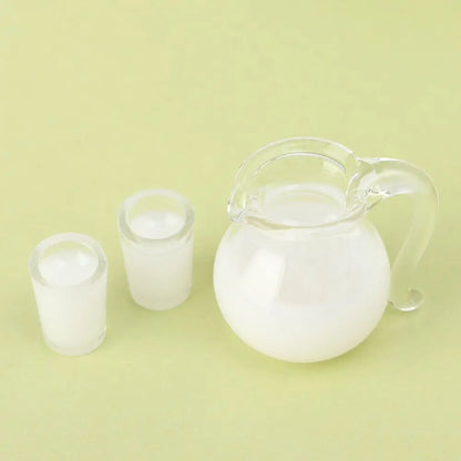 1/12 Scale Simulation Miniature  Drinking Model Drinks Jug Cup Coffee Milk Lemon Water Orange Juice Doll Accessories