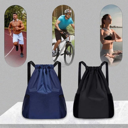 Men/Women Drawstring Pocket Backpack Oxford Backpack Large Capacity Drawstring Travel Bag Fitness Sports Bag