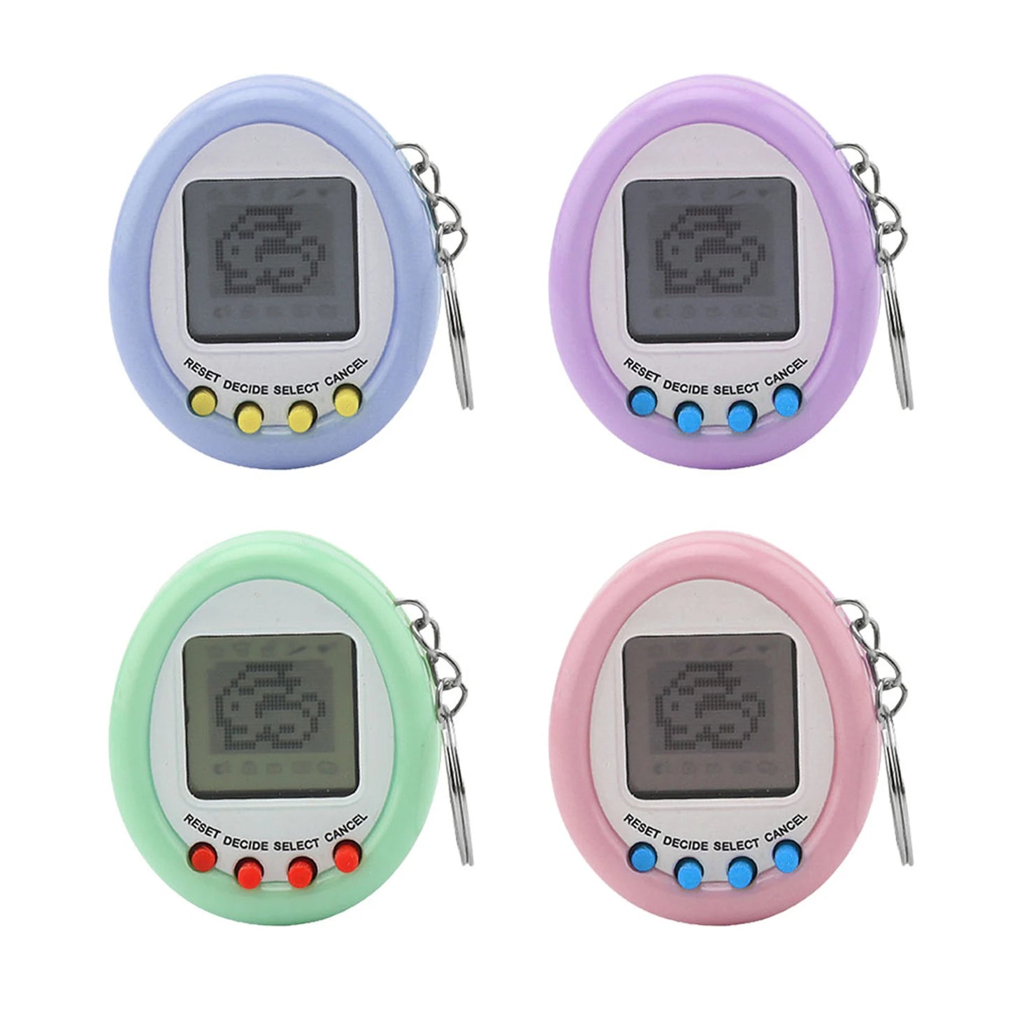 Macaron Mini Electronic Pet Machine Virtual Pet Tamagotchi Toy 168 Pets In One Virtual Cyber Digital Pet Toys Funny Play Toys