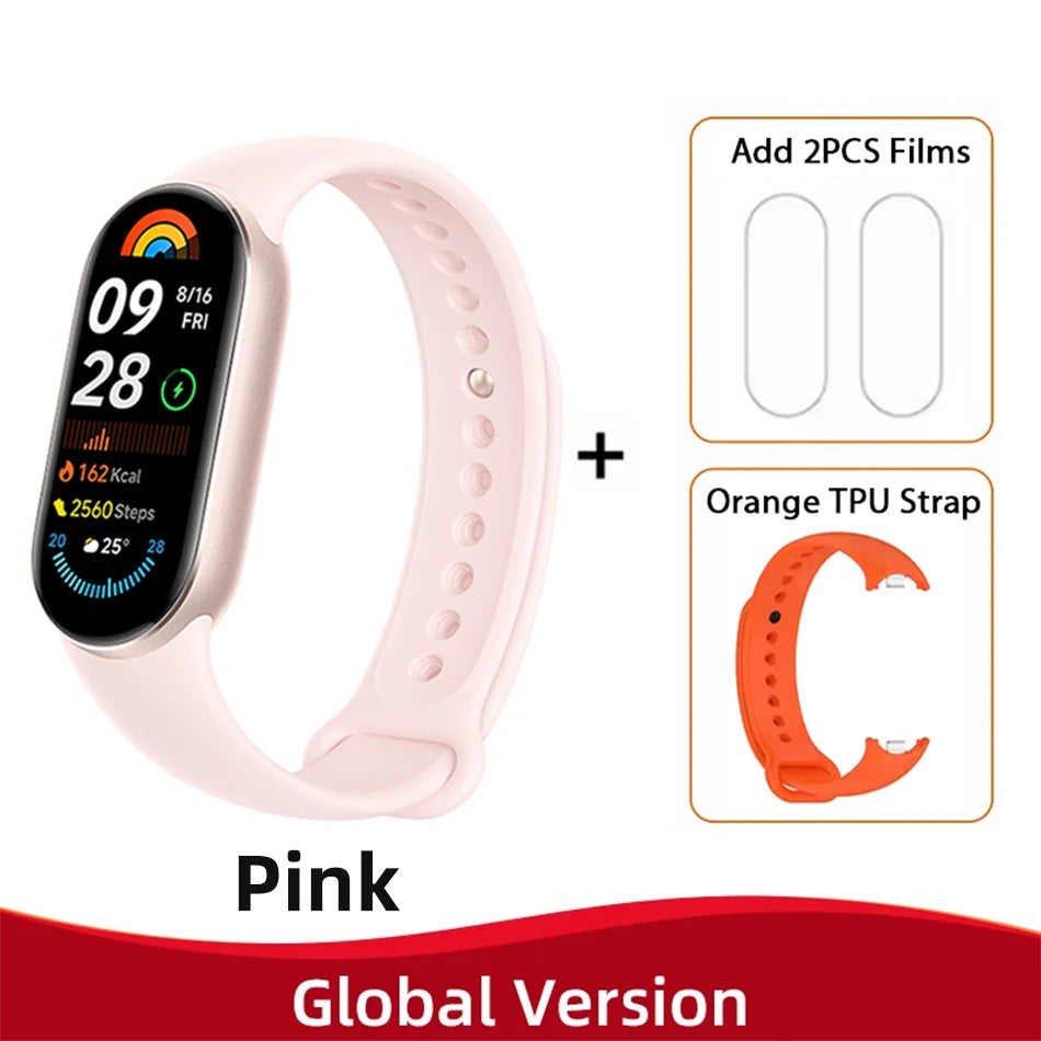 Global Version Xiaomi Smart Band 9 150+ Sports Modes Sleep Monitoring 1.62" AMOLED Display 21-day Battery Mi Wrist Sport Watch