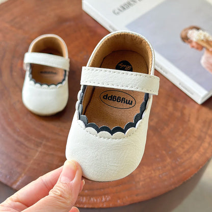 New Baby Shoes Baby Boy Girl Shoes Leather Rubber Sole Anti-slip Toddler First Walkers Infant Crib Shoes Newborn Girl Moccasins