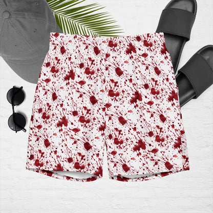 Men Summer Swimwear Beach Shorts Digital Print Blood Graphic Surf Board Shorts Men Swimming Trunks Quick Dry Beachwear