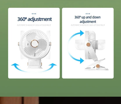 Xiaomi 8000mAh Clip-on Fan 3 Speed Quiet Rechargeable Desktop Portable Air Circulator Wireless Fan With LED Light Camping Home