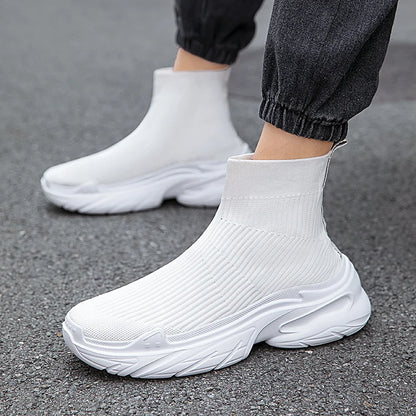 Footwear men's high top sports tennis shoes Luxury designer shoes Mesh breathable socks free boots Fashion casual men's shoes