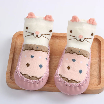 Children's Floor Socks Glue Non-slip Soft Soles Baby Boys and Girls Indoor Spring and Autumn Cartoon Cute Toddler Shoes