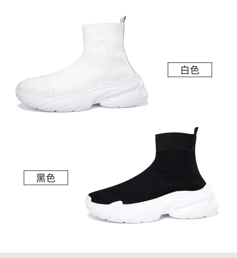 Footwear men's high top sports tennis shoes Luxury designer shoes Mesh breathable socks free boots Fashion casual men's shoes