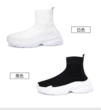 Footwear men's high top sports tennis shoes Luxury designer shoes Mesh breathable socks free boots Fashion casual men's shoes