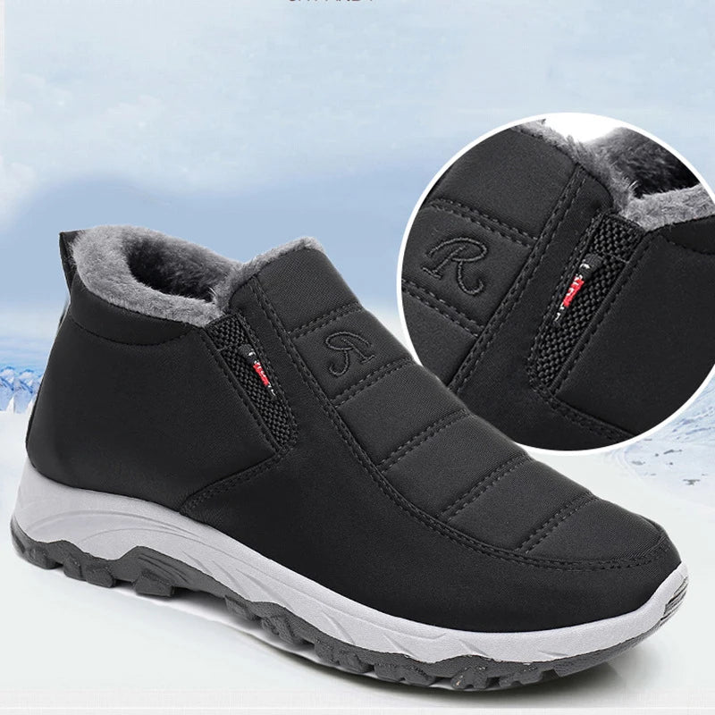 Winter Men’s Plugging Thickening Sneakers Lightweight Warm Soft Flat Shoes Non Slip Comfortable Versatile Walking Shoes