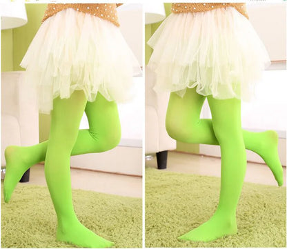 Children Girls Tights for Kids 1 to 15Y Classic Ballet Dance Pantyhose Baby Velvet Candy Color Spring Summer Student Stockings