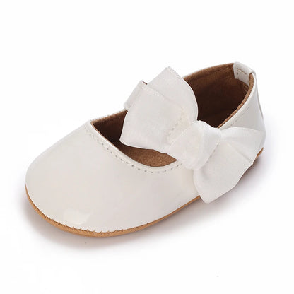 HAIZHIW 0-18 Months Cute White Lace Baby Girl Princess shoes Baby Shoes Bow Fringe Rubber Soled Non-slip Footwear Crib Shoes