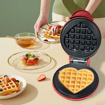 Mini Waffle Maker Quick Heat-Up Nonstick Pancake Egg Cake Oven Pan Versatile Household Breakfast Desserts Electric Baking Pan