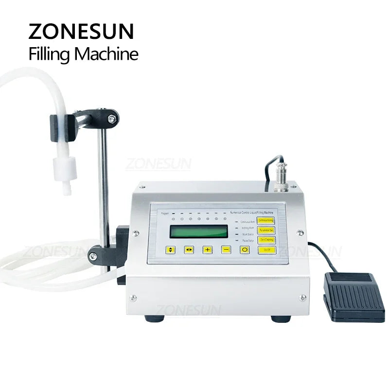 ZONESUN Small GFK-160A 5-3500ml Digital Control Liquid Juice Water Liquid Filling Machine Dosing Filler Bottle with Pedal