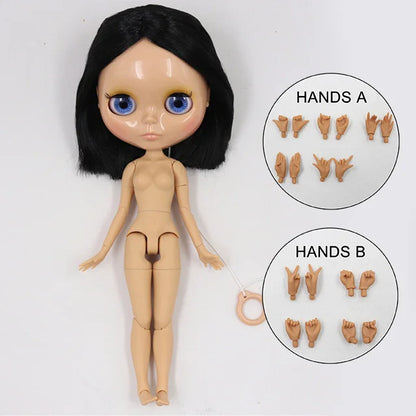 ICY DBS Blyth doll 1/6 bjd tan skin joint body shiny face 30cm toy girls gift