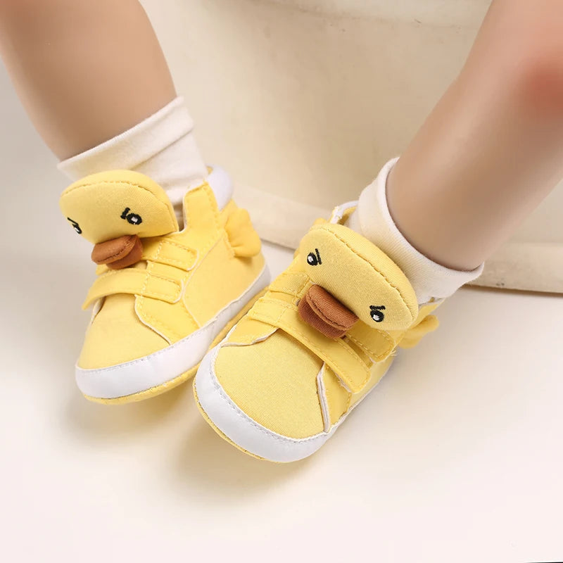 Classic Baby Shoe Boy Girl Baby Cute Animal Face Casual Flat Sneaker First Baby Ankle Boot Cotton Non-slip Warm Walking Shoes