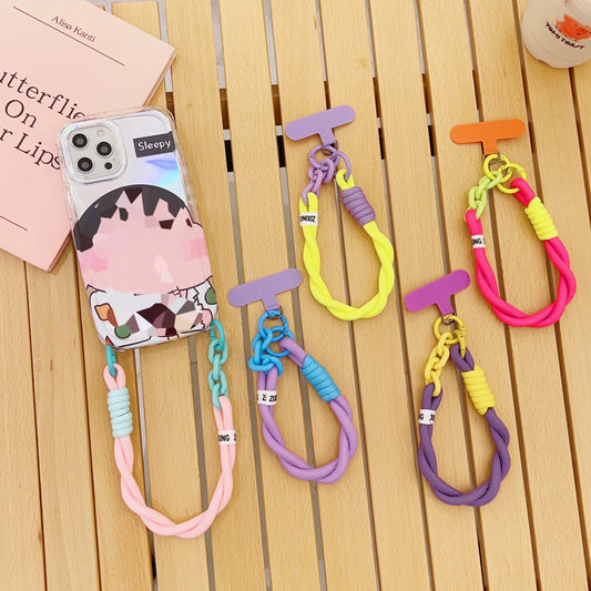 Creative Woven Mobile Phone Universal Lanyard Wrist Strap Hand Pull Short Rope Mobile Phone Decorative Pendant Accessories