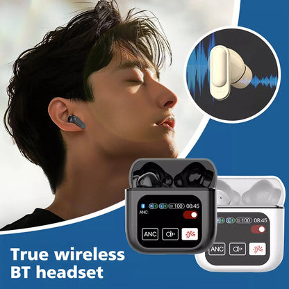 1.8''Full In Touch Screen Wireless Earphone SE60 ANC+ENC Bluetooth5.4 Headset Active Noise Cancelling In Ear For iOS 9.0/Android