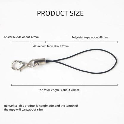 100pcs Polyester Lanyard Single Ring Lobster Clasp Rope Keychains Hooks Mobile Phone Strap Accessories Key Ring