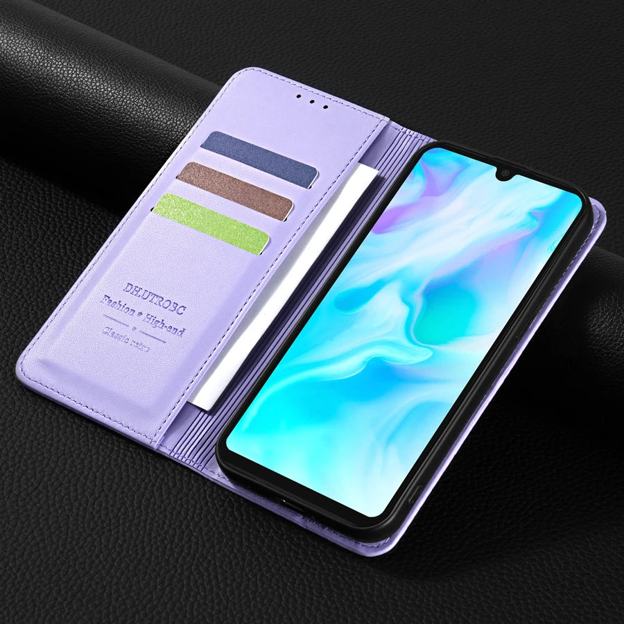 Wallet Skin Friendly Strong Magnetic Card Slot Flip Leather Case For Huawei P20 Pro P30 Lite P40 Lite P Smart 2019 Honor 10 Lite