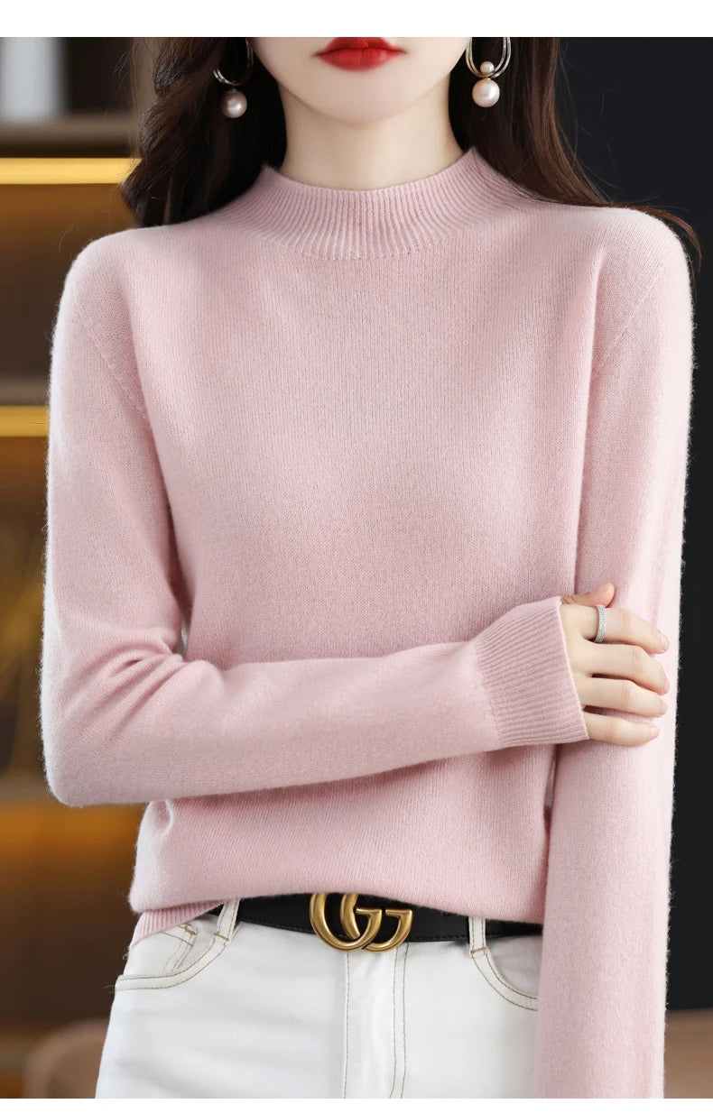 Cashmere Sweater Female 100% Merino Wool Winter Women Knitted Femme Pullover Top Winter Warm Women's 2024 New