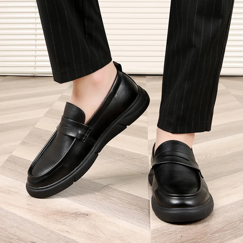 Genuine Leather Loafers Men New Comfy Men's Boat Flats Fashion Brand Style Man Casual Shoes Versatile Dress Footwear Drive Shoes