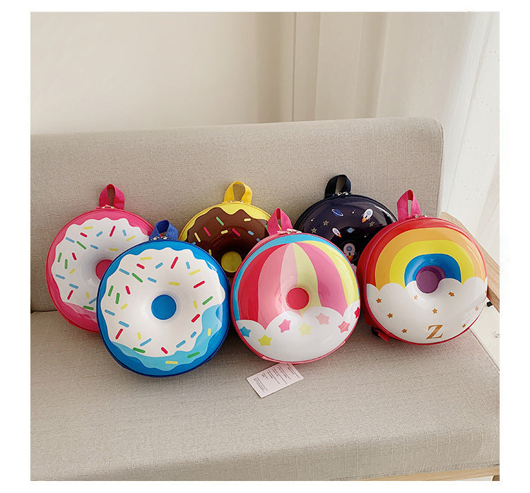 Cartoon Kids Backpack Cute Donut Eggshell Bag Fun Kindergarten Kids Backpack Boys Girls Backpack