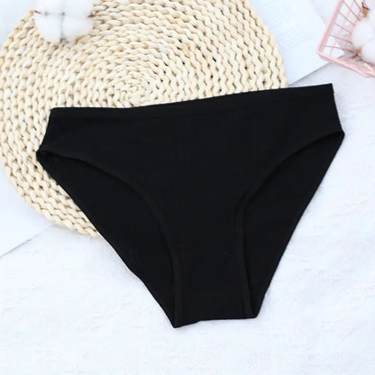 6pcs Pure Cotton Underwear Cute Girl Underwear Medium Waist Large Size Breathable Triangle Women's Underwear