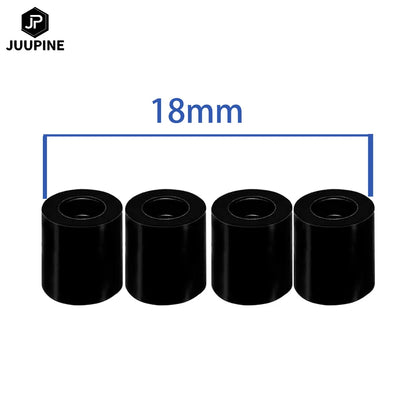 4pcs/set 18 16mm Hot Bed Leveling Column Silicone Solid Spacer Black Platform Leveler For CR-10/ CR10S Ende 3 3D Printer Parts