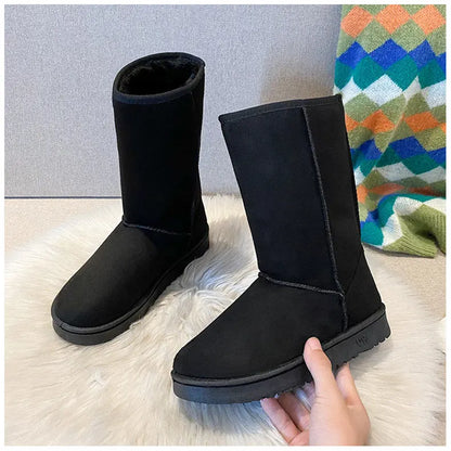 winter snow boots women anti slip Casual Woman Shoe Winter Boots Female Warm Plush Mid-calf Boots Long Botas Mujer