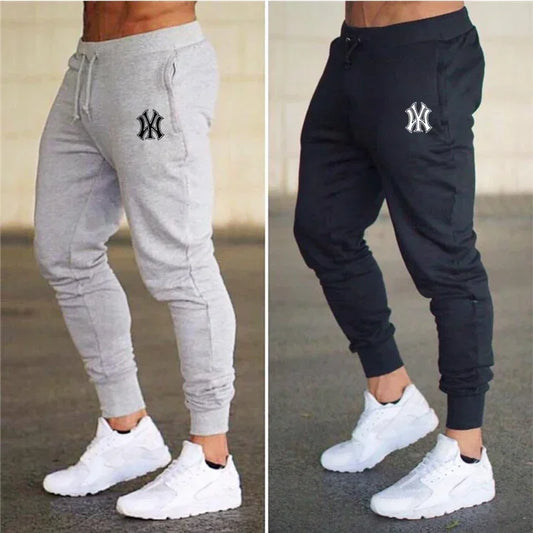 2024Spring and summer new men's casual pants sports jogging sportwear sports pants Harajuku street pants elastic thin pants