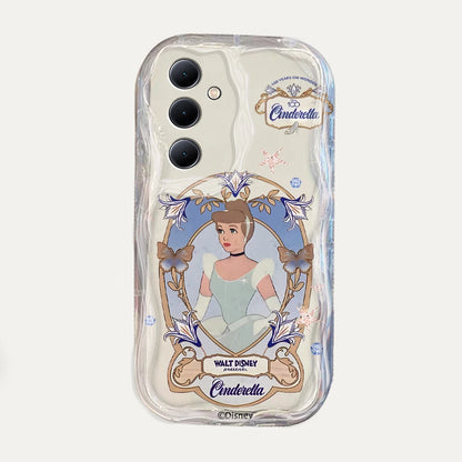 Disney Princess 3D Wave Phone Case For OPPO Reno 11 F 8 T 7 Z 6 5 4 Pro F23 F11 F9 4G 5G Soft Silicone Back Cover