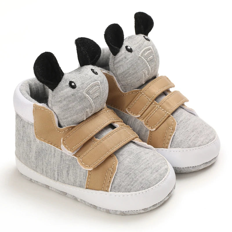 Classic Baby Shoe Boy Girl Baby Cute Animal Face Casual Flat Sneaker First Baby Ankle Boot Cotton Non-slip Warm Walking Shoes