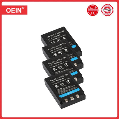 4Pcs Li-10B Li-12B Battery for Olympus Li 10B Li12B C-50 C-60 C-70 C-470 C-760 C-765 C-770 X-1 X-2 X-3 X-500 FE-200 IR-500