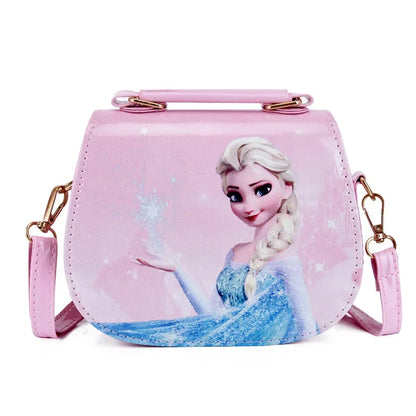 Cute cartoon anime Elsa princess messenger bag fashion girl handbag small bag baby shoulder messenger bag