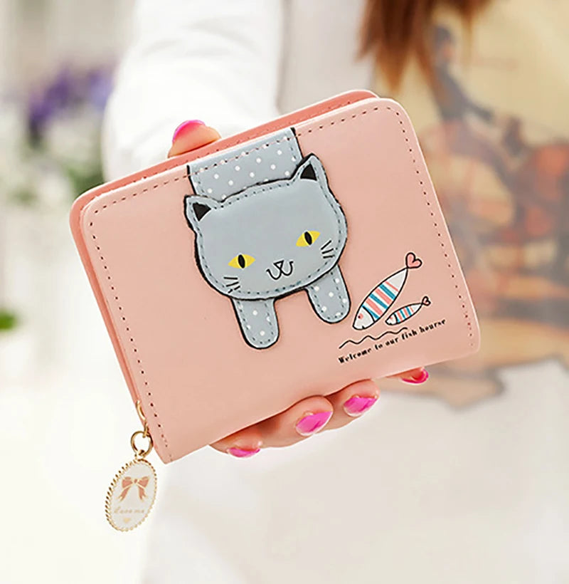 Wallest Women Purse Cute  Anime Wallet  Portable Small Luxury Wallets for Women Clutch Bag Carteras Para Mujer Coin Pocket